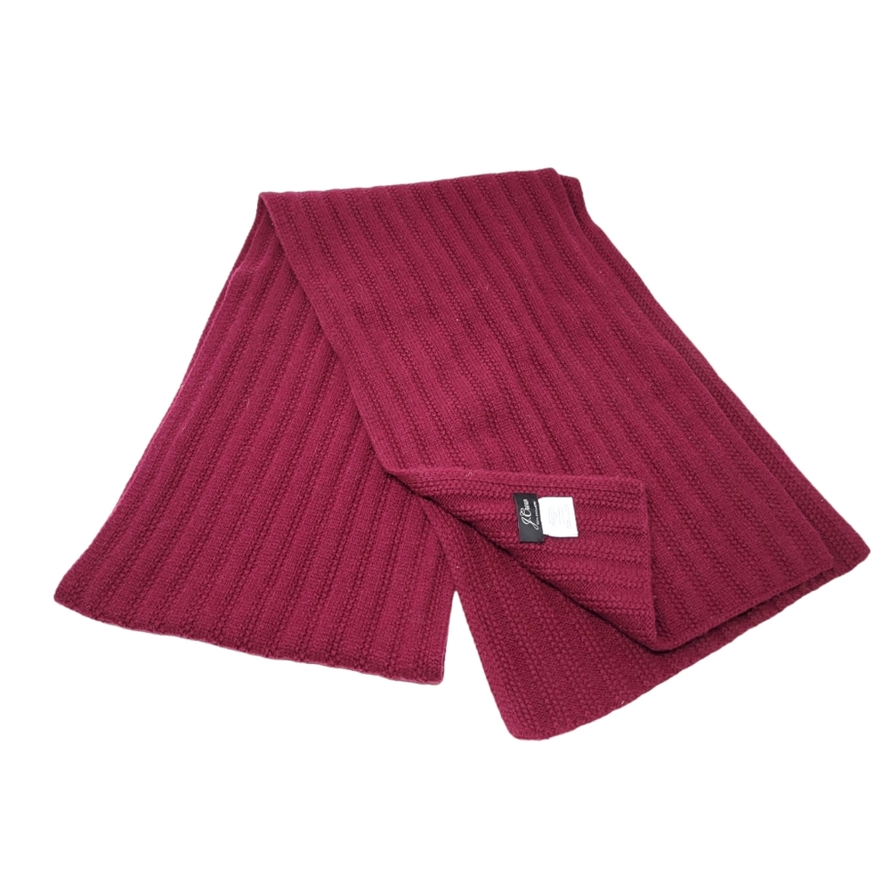 J. Crew | Ribbed scarf in Everyday Cashmere Red